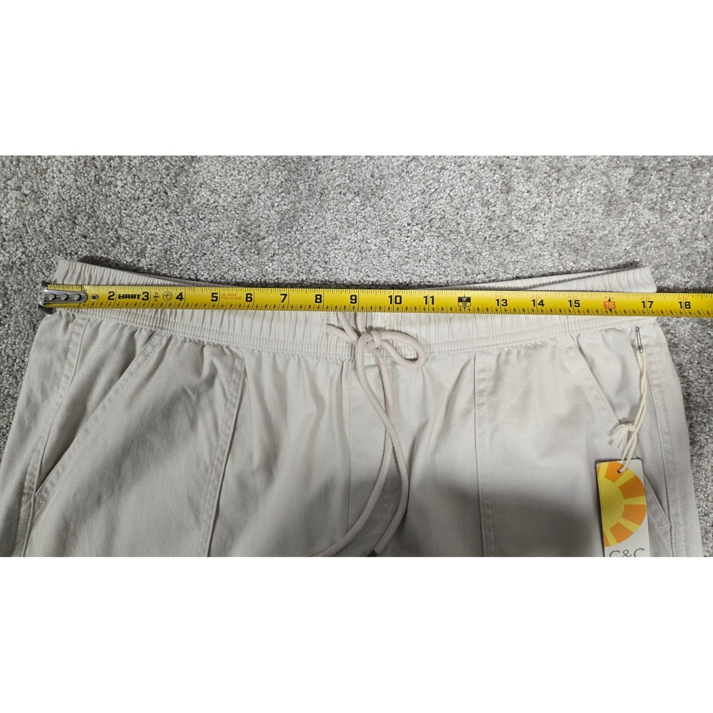 C&C California Pull On Jogger Pants Sand Beige Cotton Blend Women's Size XL - Picture 5 of 9